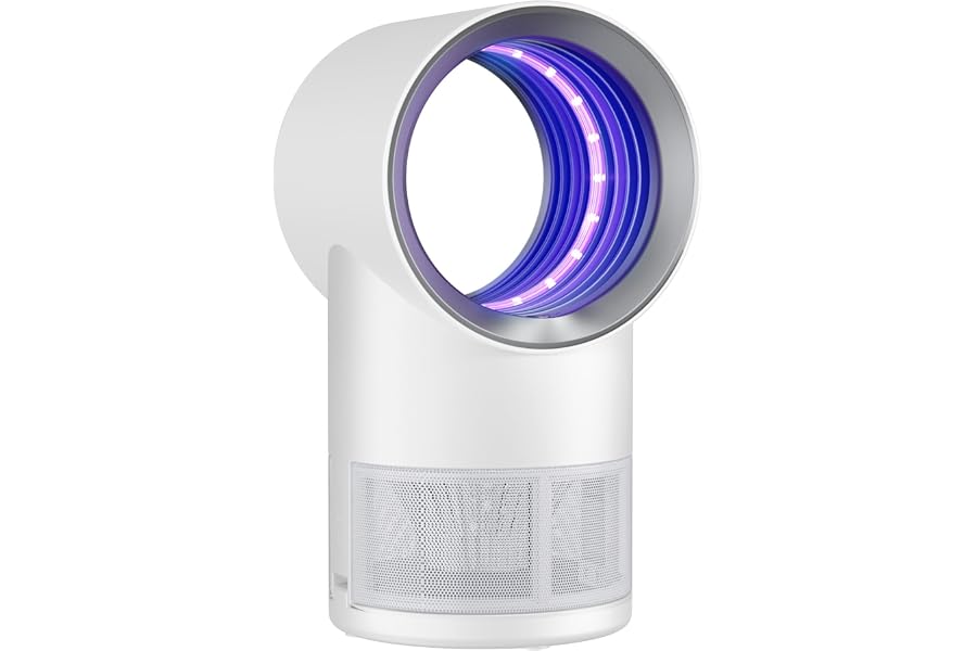Fly Trap Indoor,White Gnat Traps House Indoor,Timed Indoor Insect Trap | Fruit Fly Trap Indoors Suctions & Captures, 6/12Hr Timer, Kid & Pet Friendly, Low Noise, 10 Refills