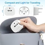 Loydia 2 Pack US/EU to UK Plug Adaptor 13A Fuse Travel Converter Type view 7