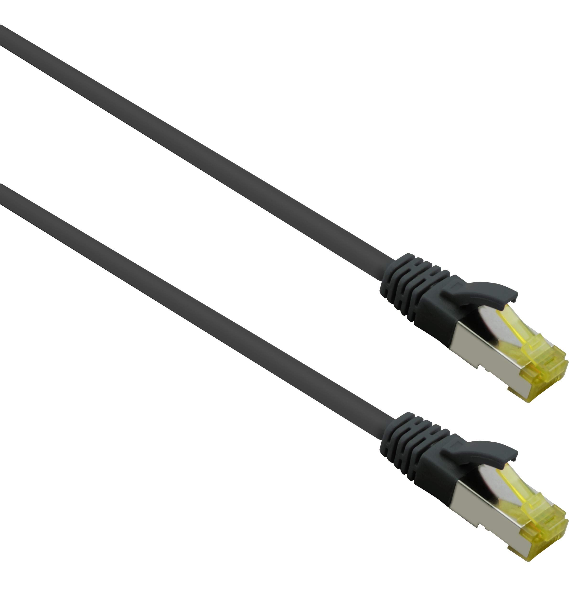 Helos Ultra Flex Patch Cable S/FTP Cat 6a TPE Black 10.0 m