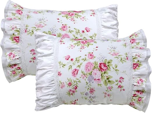 Amazon Com Fadfay Shabby Pink Rose Floral Print Pillowcases