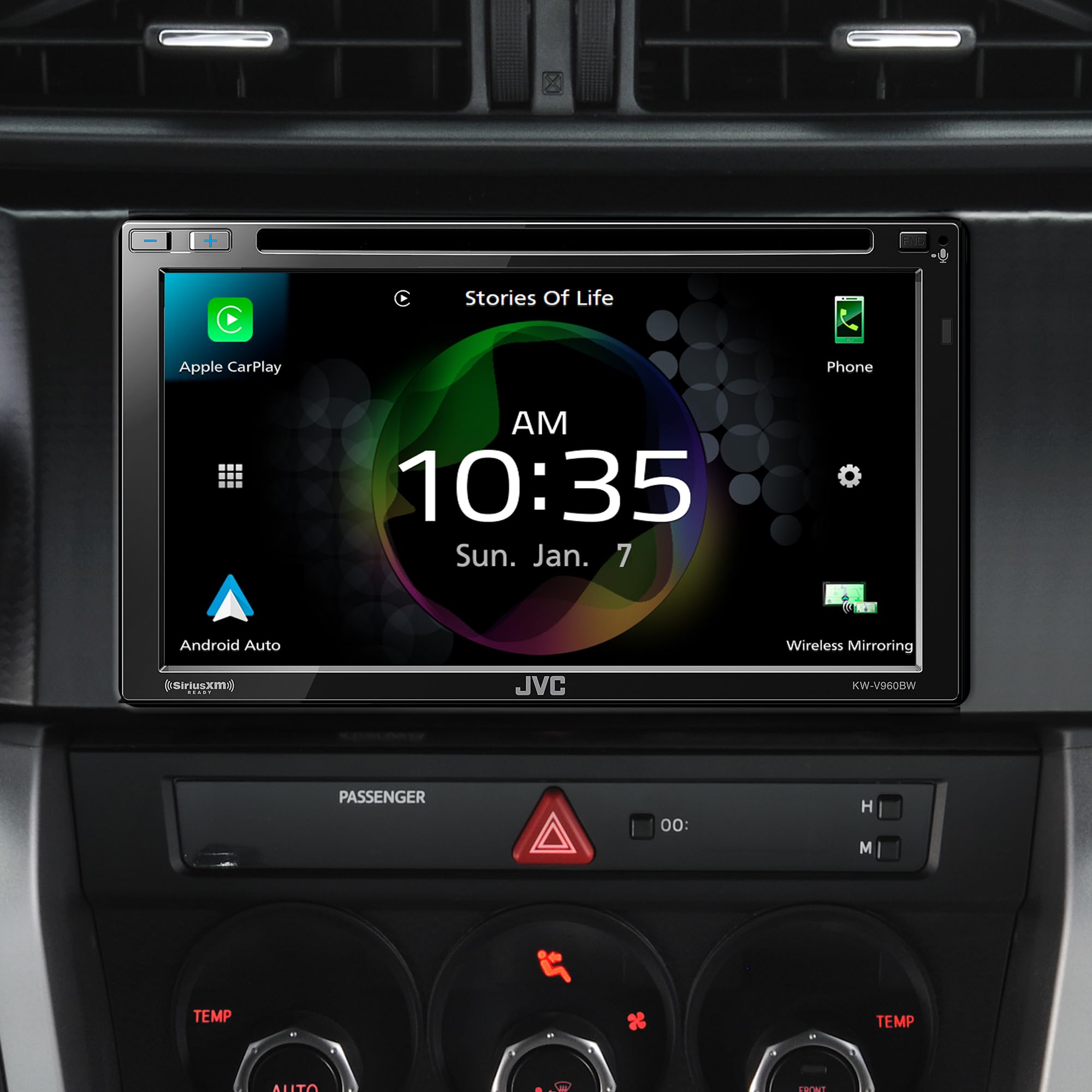 JVC KW-V960BW Built in Wi-Fi for Wireless CarPlay Android Auto, CD/DVD 6.8