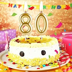 Hongplus Metallic Gold Number 50 Birthday Candle