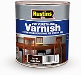 Rustins Polyurethane Varnish Dark Oak Satin 500 ml view 1