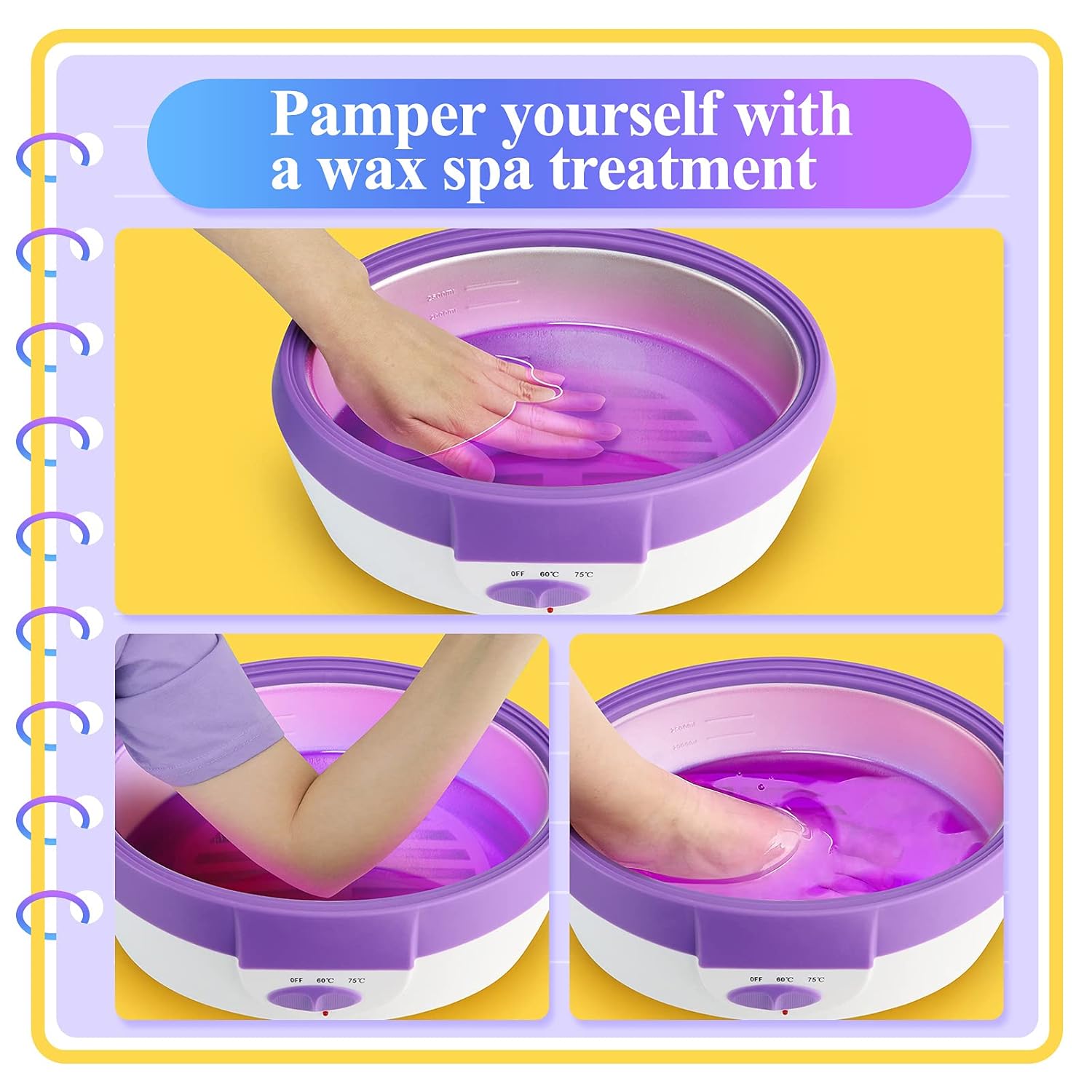Paraffin Wax Machine for Hand and Feet - Ejiubas Paraffin Bath, Quick Heating, Large Capacity Paraffin Wax Warmer, Paraffin Wax Machine for Smooth and Soften Skin : Beauty