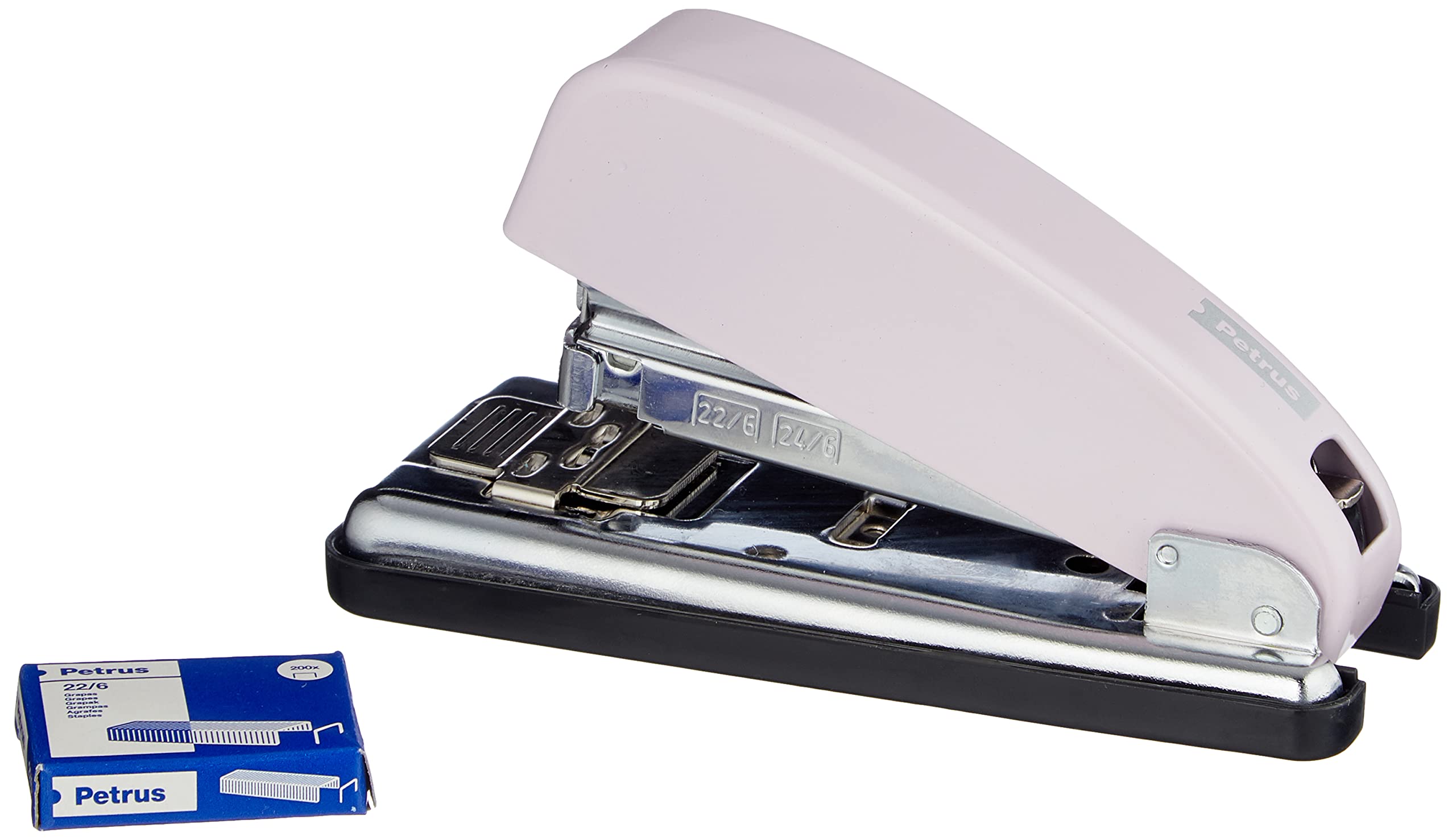Petrus Retro 226 – Classic Metal Office Stapler, Pink