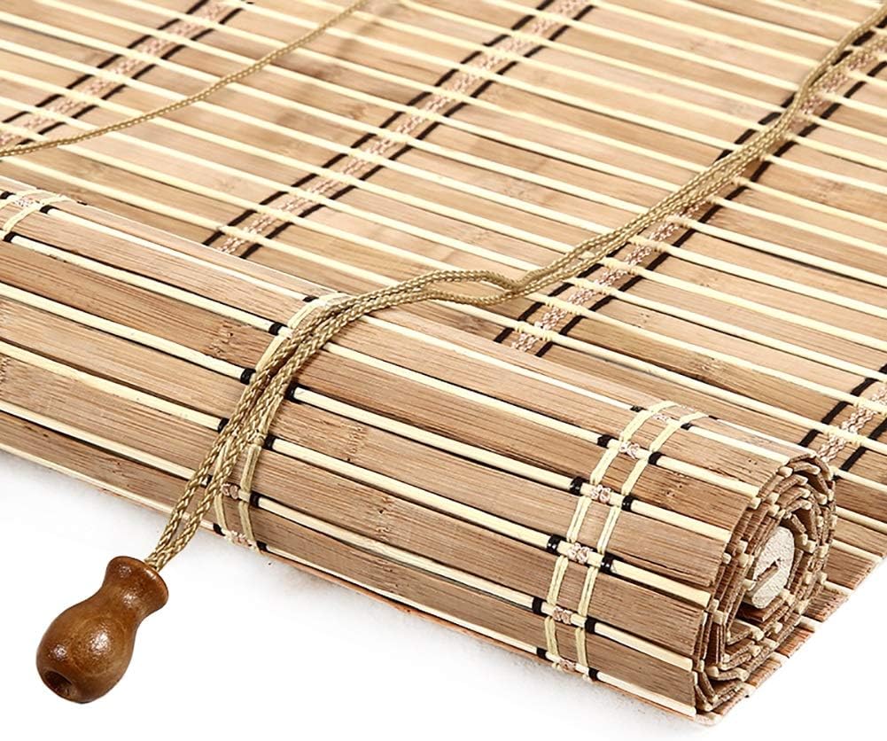 WYAN Cortinas enrollables Blackout de bambú for la partición Tea Room