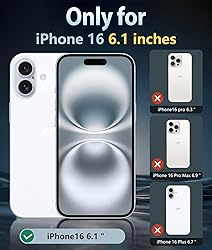 FNTCASE for iPhone 16 Case: Clear Magnetic Military