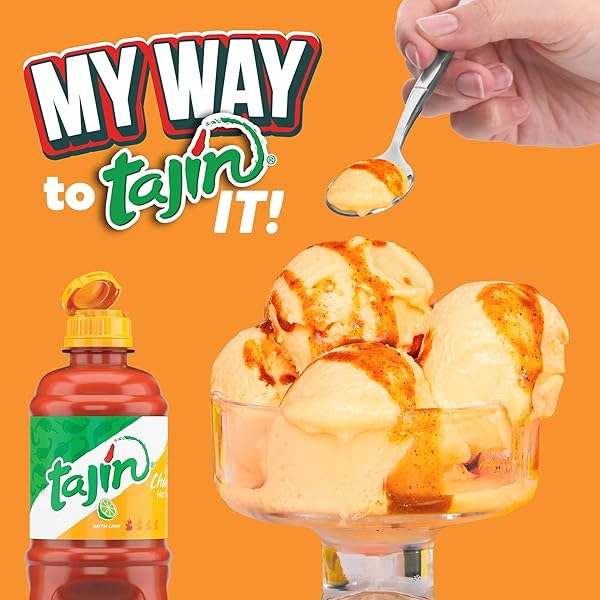 TAJÍN FRUITY CHAMOY SAUCE, SWEET & TANGY CHAMOY FOR FRUIT, CANDY, SNACKS, MANGONADAS & DRINKS, 15.38 OZ EACH (2 PACK)