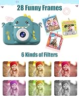 Hangrui Kids Camera 20MP Dual Lens 2.0 inch IPS 1080P 32GB Shockproof Dark Green view 3