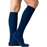 Viasox Compression Socks for Women and Men, Knee High Socks 12-15 mmhg Circulation Support for Flight, Travel