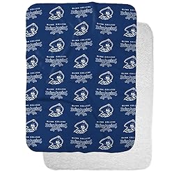Blinn College Logo Pattern Sherpa Blanket, Warm