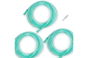 HD HOUDELL 3 Pack Oxygen Tubing, 16.4 feet(5m) each pcs, Premium Green Crush Resistant Oxygen Tubes, Kink Resistant, with connector