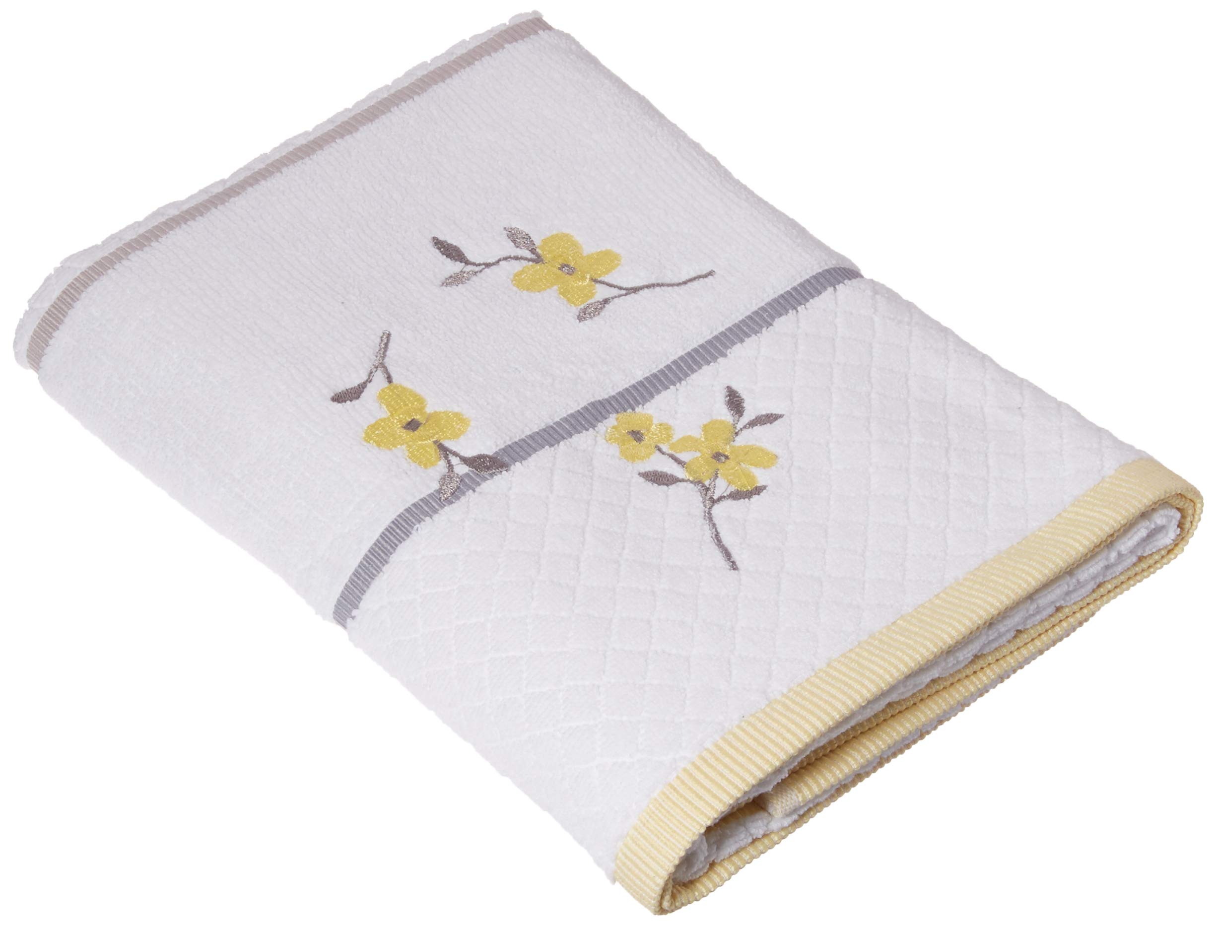 SKL HOME by Saturday Knight Ltd. - P0758000805103 Spring Garden Bath Towel, White, Bath Towel - Embroidered