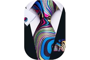 Barry.Wang Classic Mens Ties Silk Necktie Pocket Square Cufflinks Set Woven Designer Wedding Business