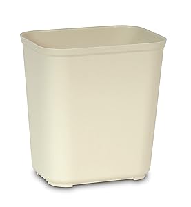 Rubbermaid Commercial Products FG254300BEIG Wastebasket, 28 quart, UL