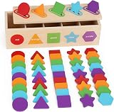 KMTJT Montessori Color Sorting Stacking Toys for 1 2 3 Year Olds view 1