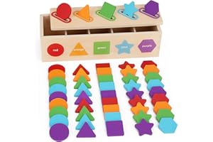 Montessori Toys for 1 2 3 Year Old | Color Sorting & Stacking Matching Toys | Learning Sorting Toys for Toddlers 1-3 Year Old