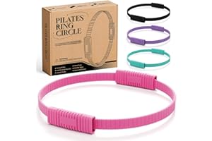 SUBCULTUREPICK Pilates Ring, Silicone Magic Pilates Ring Fitness Circle, Lightweight & Durable Flexible Resistance Exercise Equipment for Toning Arms, Thighs/Legs, Core, Yoga & Physical Therapy