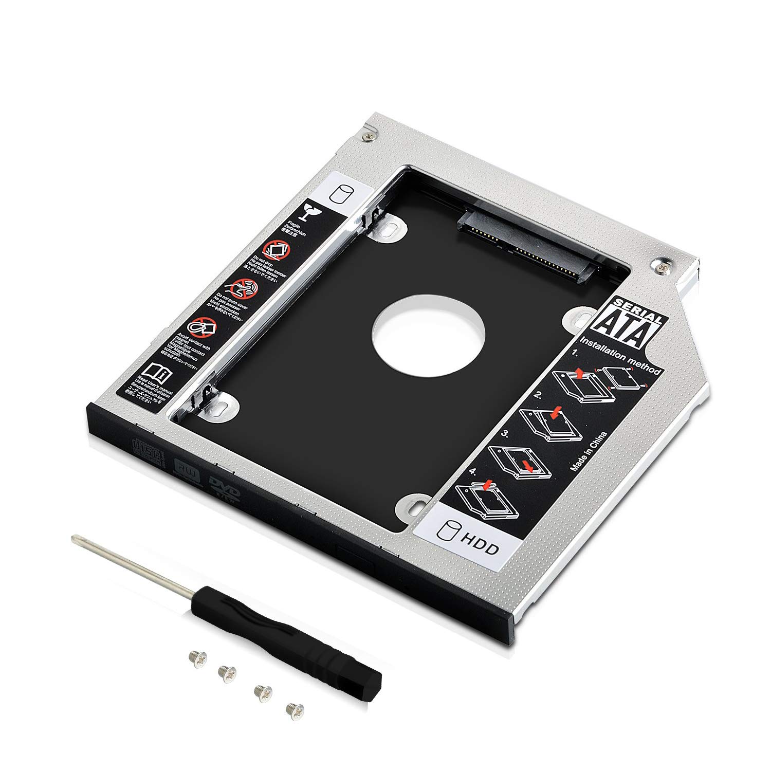 GeekerChip Hard Drive Caddy Frame 12,7mm,2nd 2.5" HDD/SSD SATA 3.0 HDD