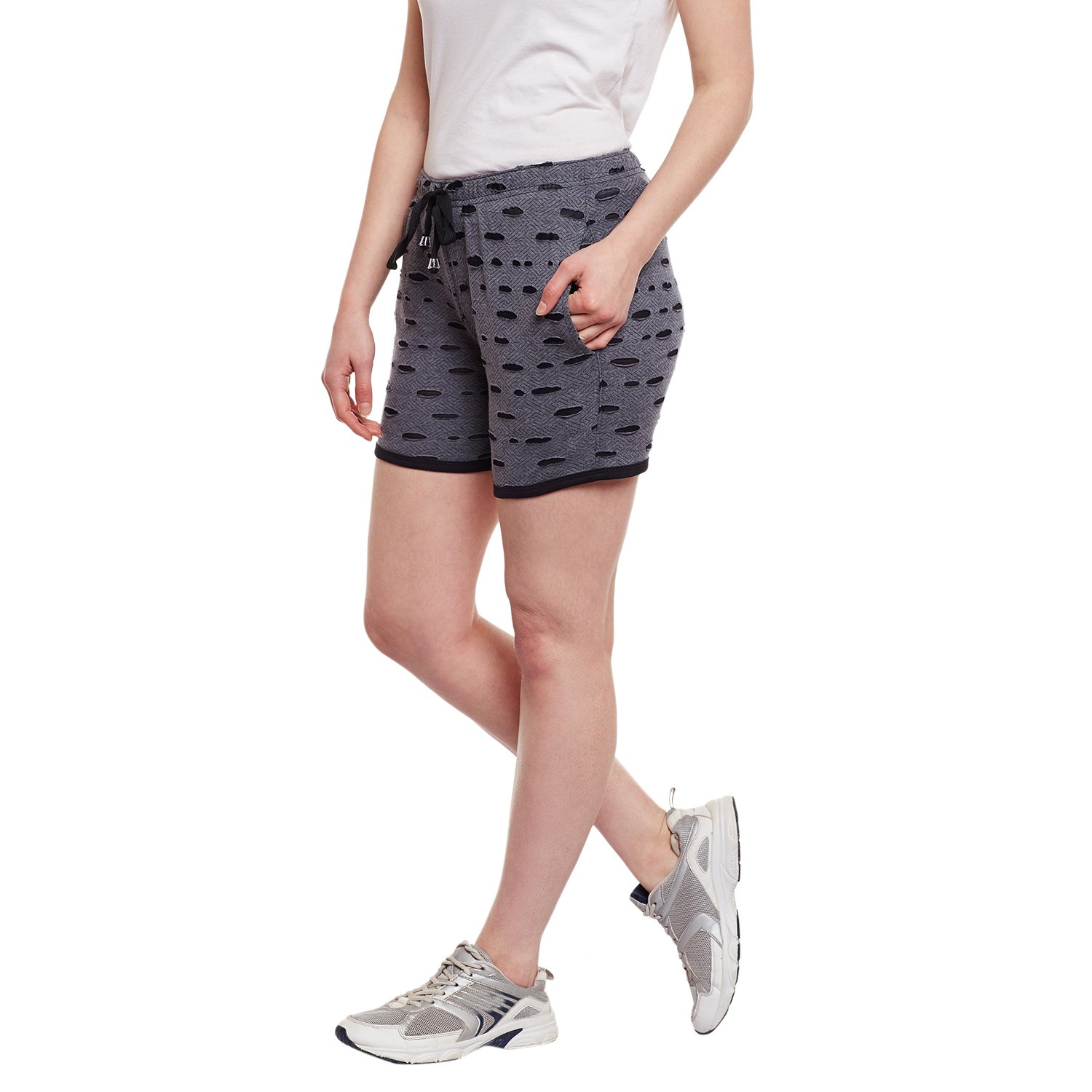 vimal ripped look shorts for women