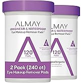 Almay Makeup Remover Pads, Longwear & Waterproof, Hypoallergenic, Fragrance-Free, Dermatologist & Ophthalmologist Tested, 2 pack