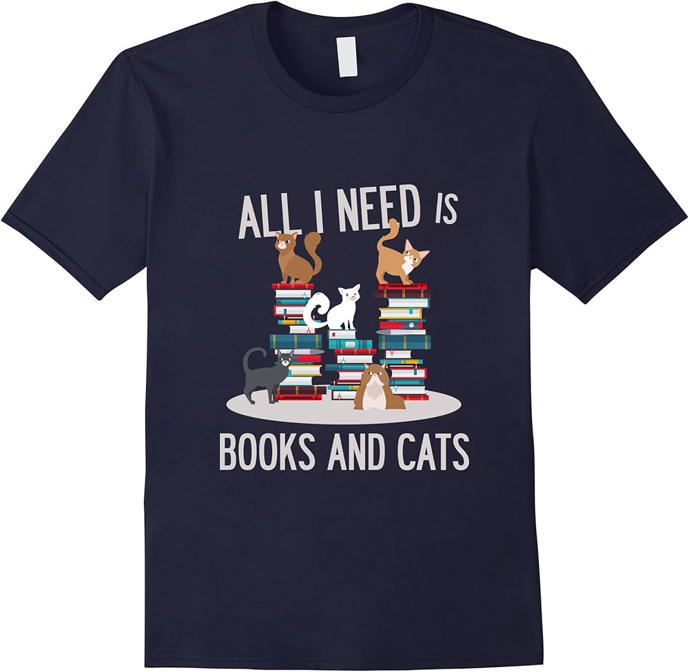 Funny Books And Cats T Shirt Book Lovers Cat Gift T Shirt Ls Shirt