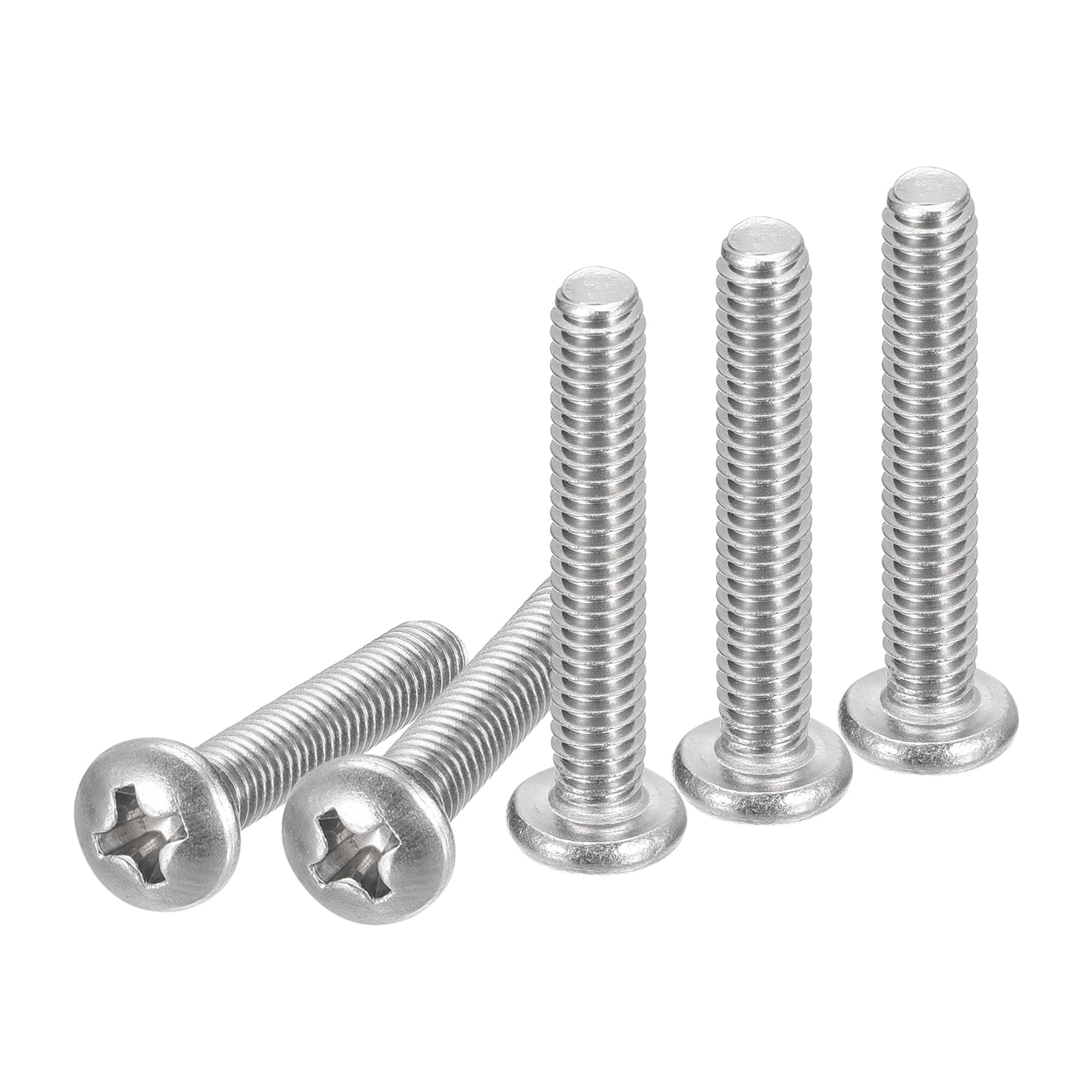 DTGN #8-32x1" Pan Head Machine Screws, 50Pcs 304 Stainless Steel, Phillips Drive, UNC Full Thread, Bright Finish, Screws Bolts Kit — image 1
