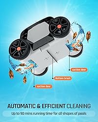 FIILPOW Cordless Robotic Pool Cleaner, Automatic
