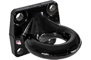 BUYERS PRODUCTS COMPANY Buyers Products BDB1394 3 Inch Heavy-Duty Forged 4 Bolt Mount Drawbar, 100,000lb MGTW, Black Powdercoat, Pintle Hitch Lunette Ring for Truck & Trailer Towing