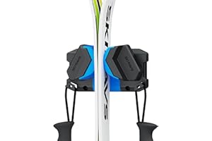 Skifavs Ski Wall Mount, Ski Snowboard Storage Rack Tool Organizers Wall Mount, Ski Storage Rack for Garage Organizer, Fits Any Ski or Snowboard, Heavy Duty Nonslip Snowboard Wall Storage Rack - Blue