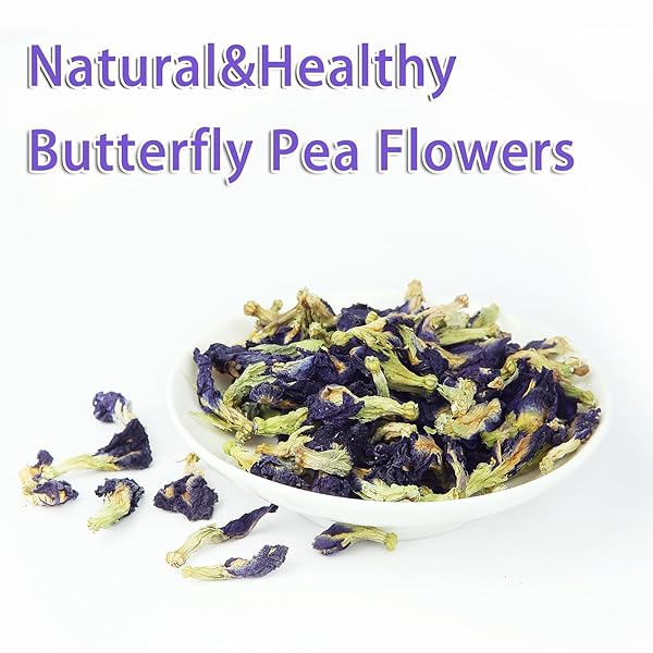 BEI CAI BUTTERFLY PEA FLOWER TEA – 1.25G X 50 COUNT – 100% PURE MADE WITH MATERIALS-CORN FIBER TEA BAG,CAFFEINE-FREE, NON-GMO (BUTTERFLY PEA FLOWER TEA)
