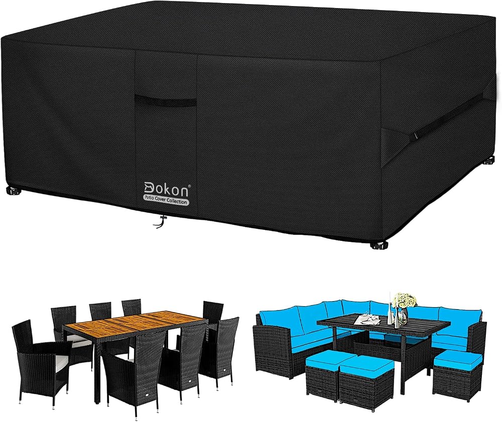 Dokon Garden Furniture Cover 420D Waterproof Cube Set 250x210x90cm