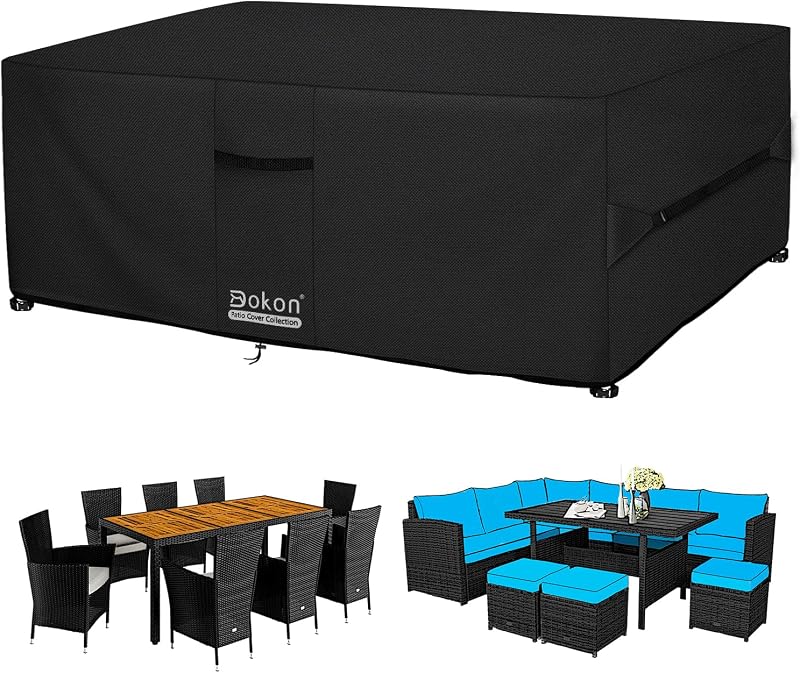 Dokon Garden Furniture Cover 420D Waterproof Cube Set 250x210x90cm