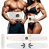 Abs Sculptor, Ab Toning Belt with Heating Pad for Stomach Cellulite Removal Fat Burning, ab Toner Machine for Belly Exercise Smooth & Firming, Lower Back Massager for Pain Relief Women Men Unisex