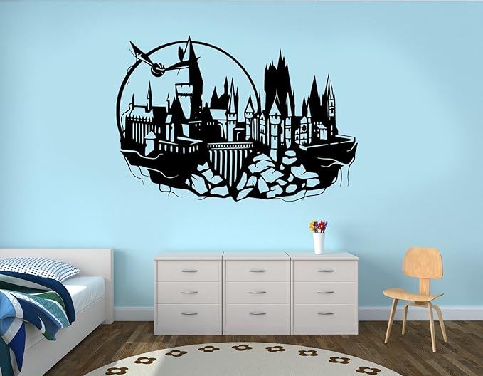 Hogwarts Wall Decal Harry Potter Castle Vinyl Sticker Kids Art Decor
