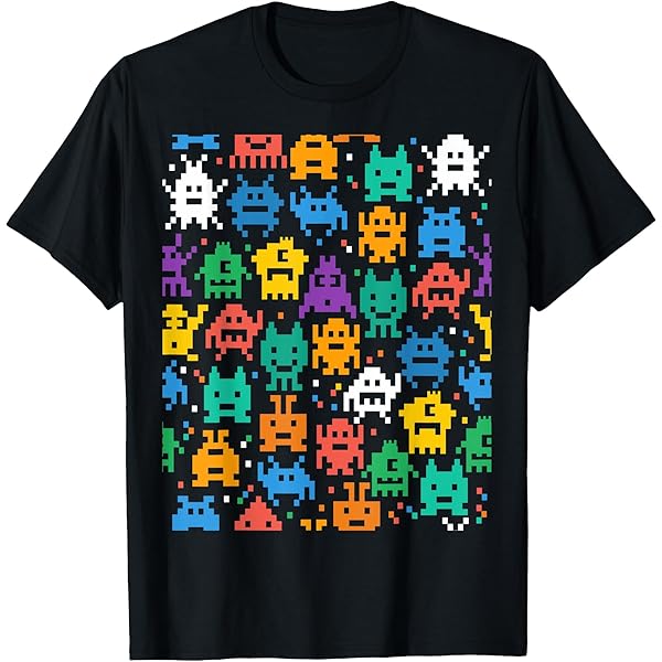 Amazon.com: INVADERS T-Shirt I Love 80s Retro 8 Bit Shirt