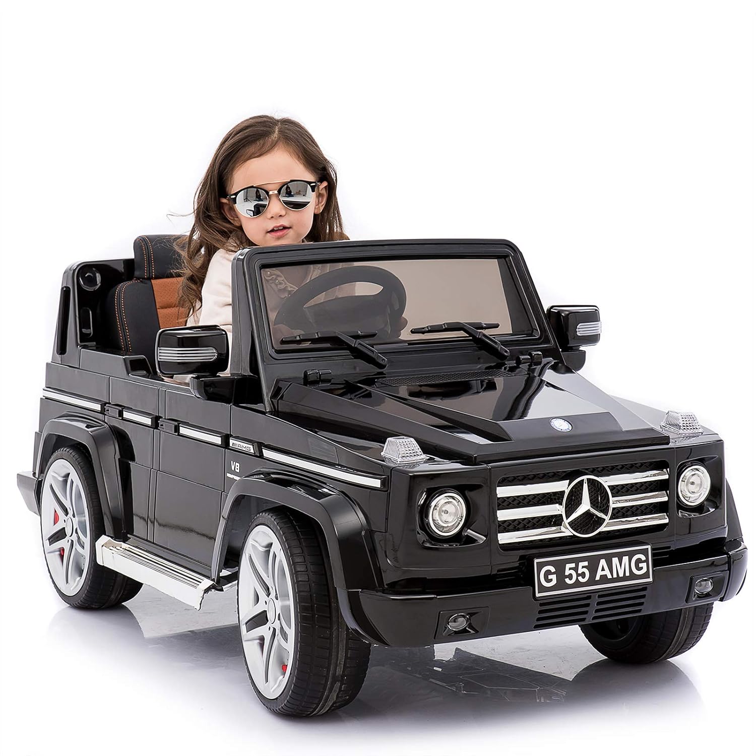 Mecor 12v Suv Benz G55 Voiture Electrique Pour Enfants Avec Telecommande Noir Lumiere Musique Vehicules Electriques Et Accessoires Jeux Et Jouets
