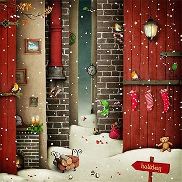 Sfondi Fotografici Natalizi.Yongfoto 2x2m Vinile Fondali Fotografici Natale Natale O Capodanno Con Elementi Decorativi Inverno Sfondi Foto Partito Studio Fotografico Puntelli Amazon It Elettronica