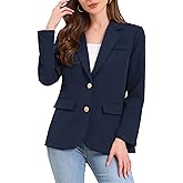 Allegra K Blazers for Women's Business Casual Single Breasted Work Jacket Office Suit