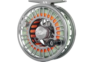 SF SF-003 Pro Fly Fishing Reel for Freshwater,CNC Precision Machining Process,Mid Arbor Design,Smooth Drag System,Lightweight Aluminum Body