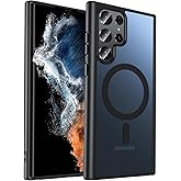 Hensinple Case for Samsung Galaxy S22 Ultra, S22 Ultra Case Magnetic Compatible with Magsafe, Military-Grade Protection Phone Case Translucent Matte Cover Rugged Shockproof for Samsung S22 Ultra