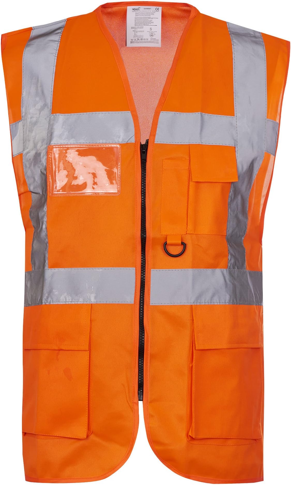 RG Clothing Hivis High Visibility Executive Work Safety Zip Vest Pocket Waistcoat Size S-4XL