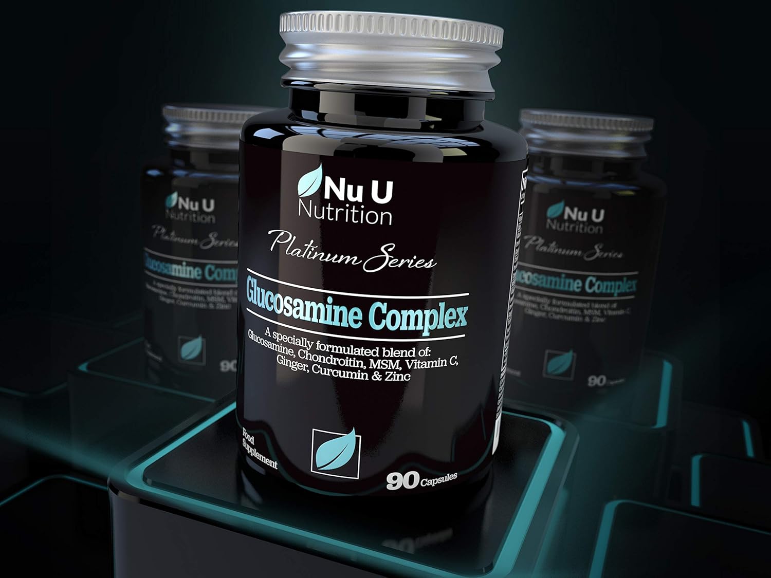 Glucosamine and Chondroitin High Strength Complex, 90 Glucosamine Sulphate Capsules, with Turmeric, MSM, Vitamin C - Image 3