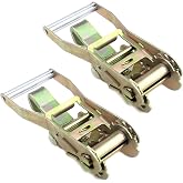 KUMGROT 2-inch Ratchet Strap Tie Down Ratchet, 5000kg Load | for Tow Dolly Car Truck Trailer Straps with Finger J Hook Tie Down Suitable for Strap Width 50mm