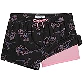 maamgic Mens Swim Trunks with Compression Liner Short Stretch Mens Bathing Suit Quick Dry Swimming Trunks Swimsuit