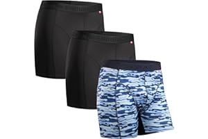 DANISH ENDURANCE Men's Sports Boxers, Breathable, Soft, Quick Dry, 3-Pack