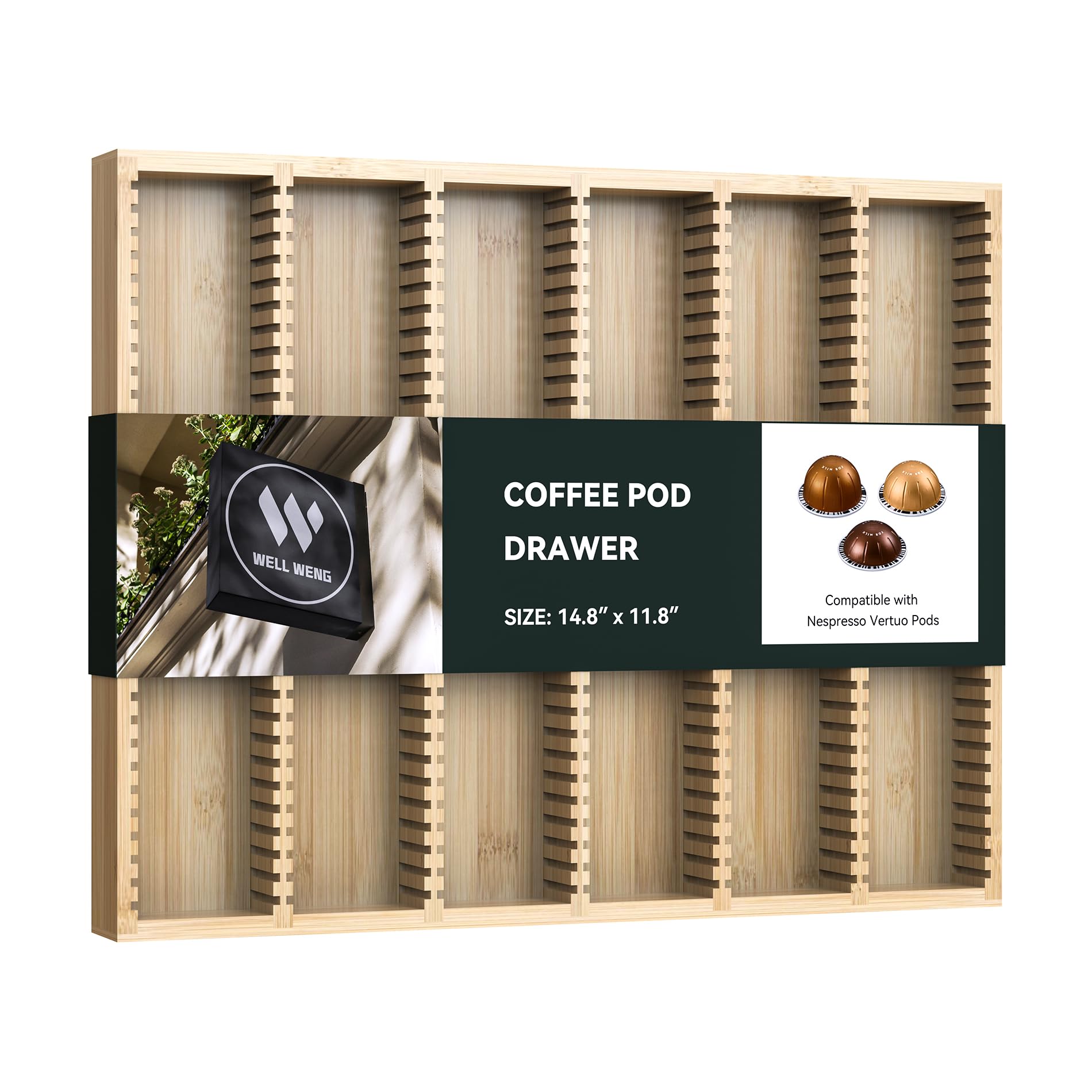 WELL WENG for Nespresso Vertuo Capsules - Premium Bamboo Coffee Pod ...