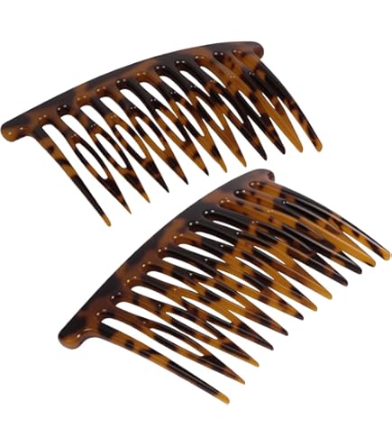 Ruwado 6 Pcs Hair Side Combs 15 Teeth 8 X 4.5 Cm Small Twist French Style Hair Pins