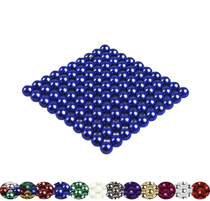 VIELE VARIANTEN: 100 Magnetkugeln 5mm für Whiteboard, Magnettafel, Kühlschrank (blau)