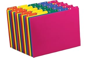 Pendaflex 40142 Top Tab File Guides, Alpha/A-Z 1/5 Tab, Polypropylene, Letter (Set of 25)